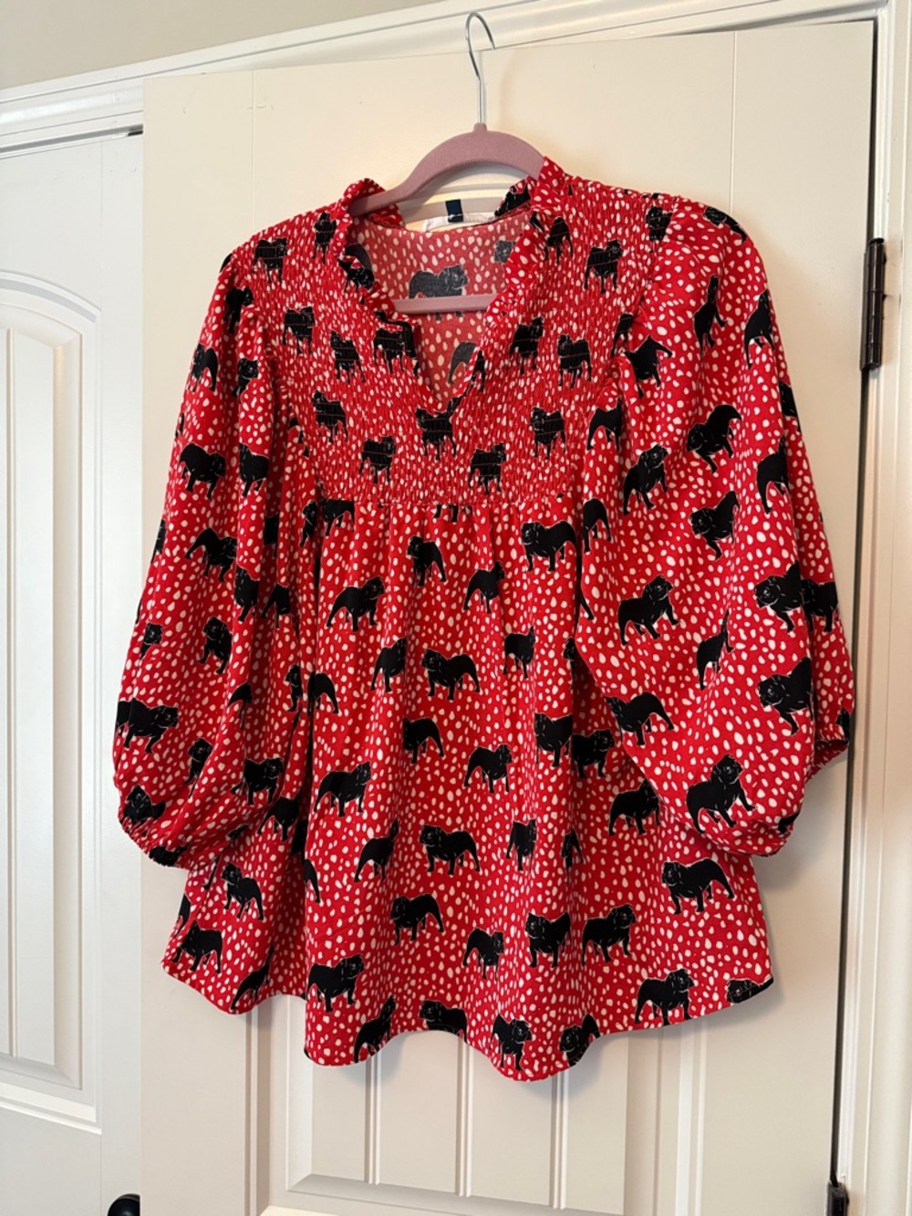 Michelle McDowell Red & Black UGA shirt
